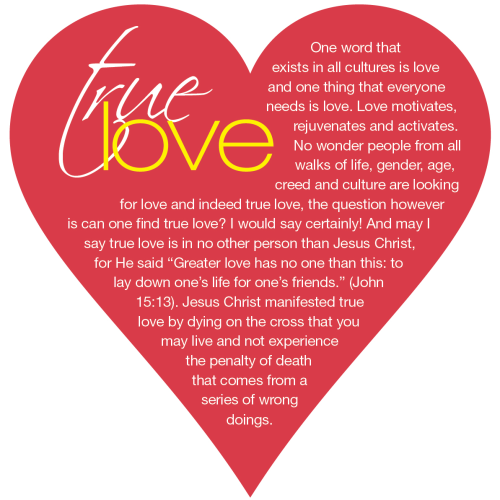 Gospel Tract - True Love Heart shaped