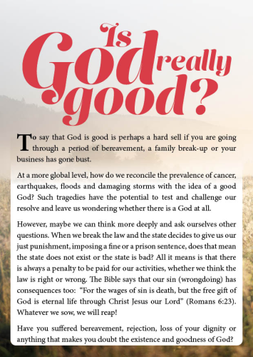 Tract - Is God really Good?