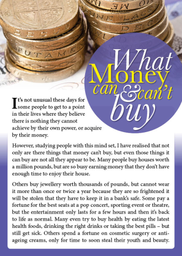Tract - What Money can buy and not buy
