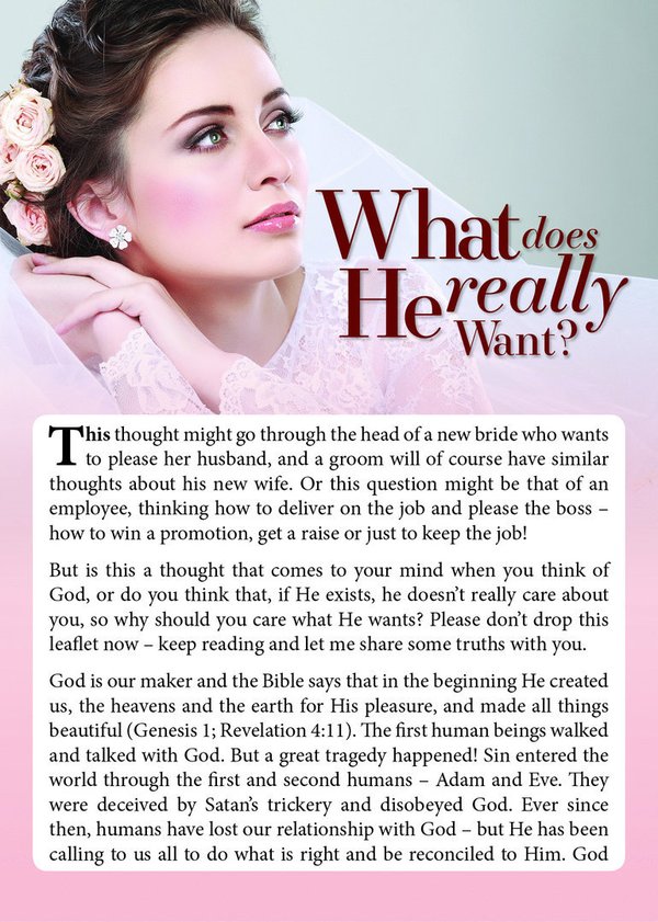 Tract - What does he really want?