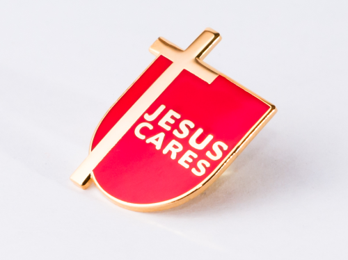 Jesus Cares Lapel pin